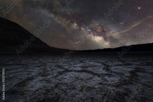 Badwater Basin Under the Milky Way Galaxy  photo
