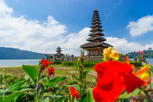 Ulun danu bratan temple landmark of Bali island, Indonesia