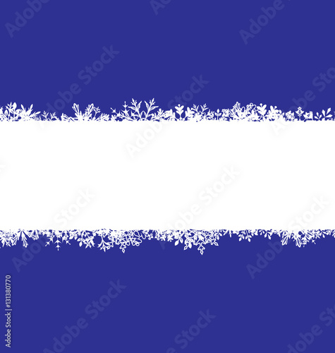 Winter Abstract Frame with Snow. Christmas Snowflake Surface