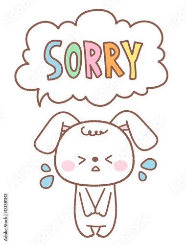 ほのぼのかわいい手書き風うさぎのキャラクター 謝るポーズとsorryの文字 ベクター Stock Vector Adobe Stock ほのぼのかわいい手書き風うさぎのキャラクター 謝るポーズとsorryの文字 ベクター Stock Vector Adobe Stock