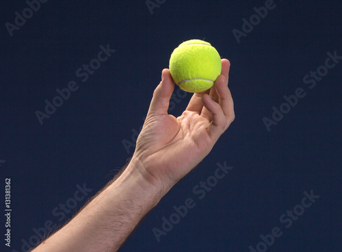 Hand hold Tennis ball