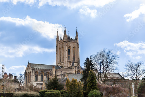 A Cathedral in England in a sunny day in autumn