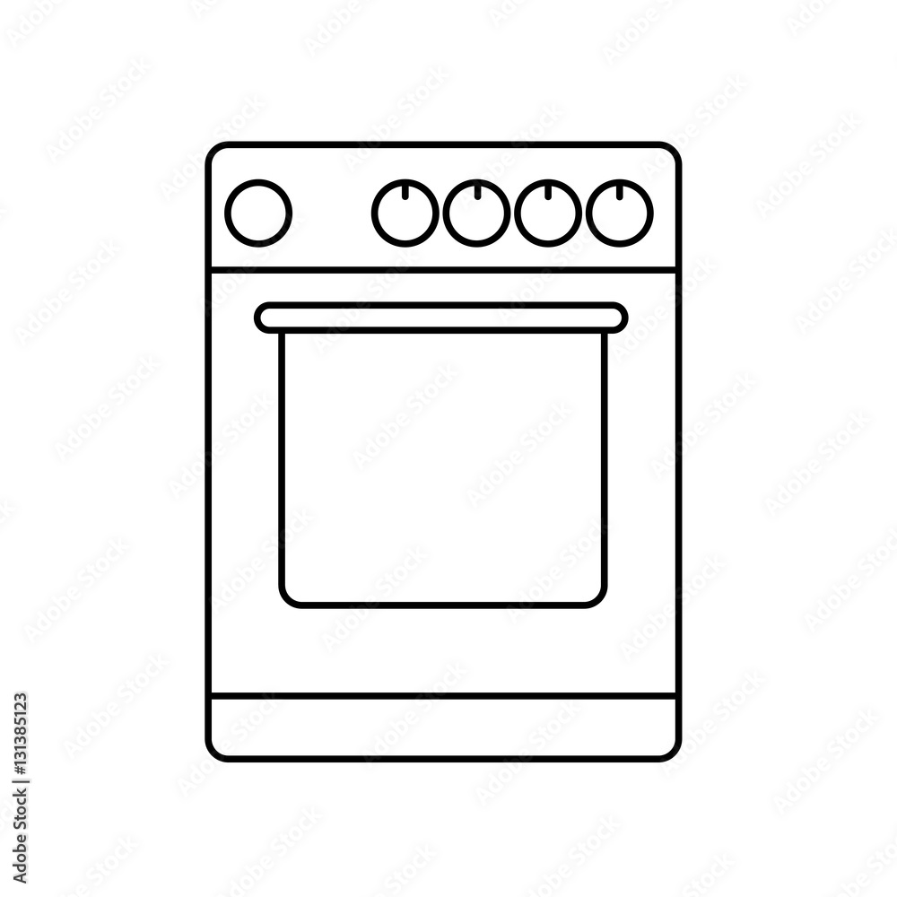 Stove icon isolated on white background. Vector design Stove icon isolated on white background. Vector design