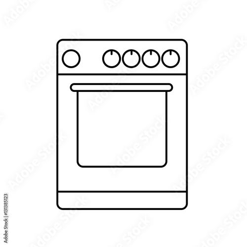 Stove icon isolated on white background. Vector design 