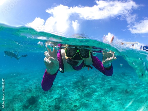 Snorkeling in the Caribbean photo
