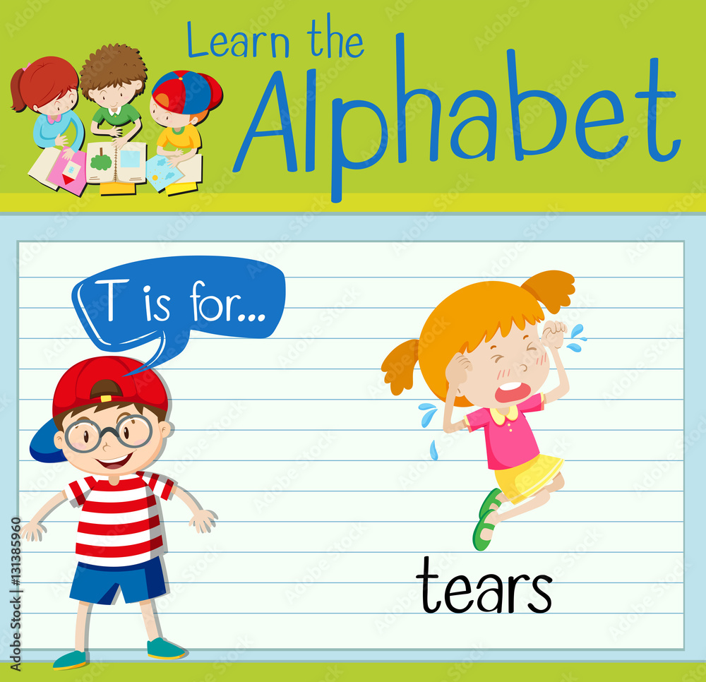 Flashcard letter T is for tears Flashcard letter T is for tears