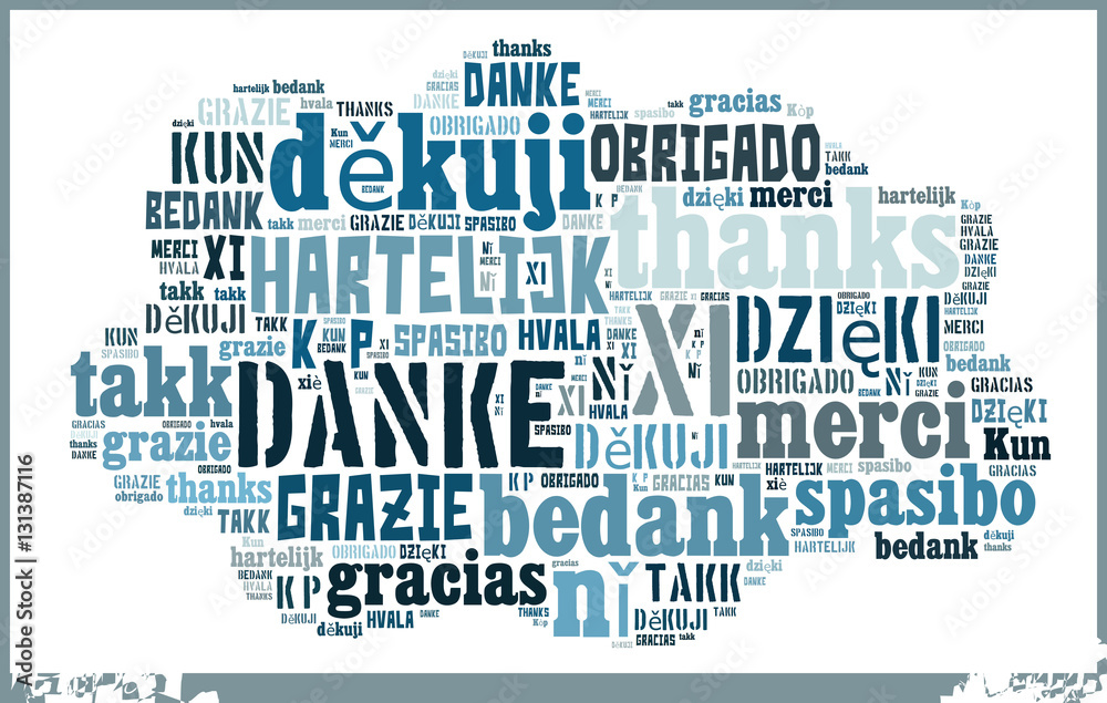Danke In Verschiedenen Sprachen Top 7 Wortwolke "Danke" in verschiedenen Sprachen Stock Illustration | Adobe