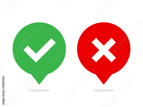 Check mark in comic balloon icon vector