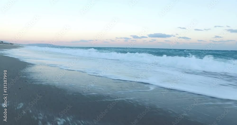 Fast ground level slider near the waves of the Sea. Fast ground level slider near the waves of the Sea.