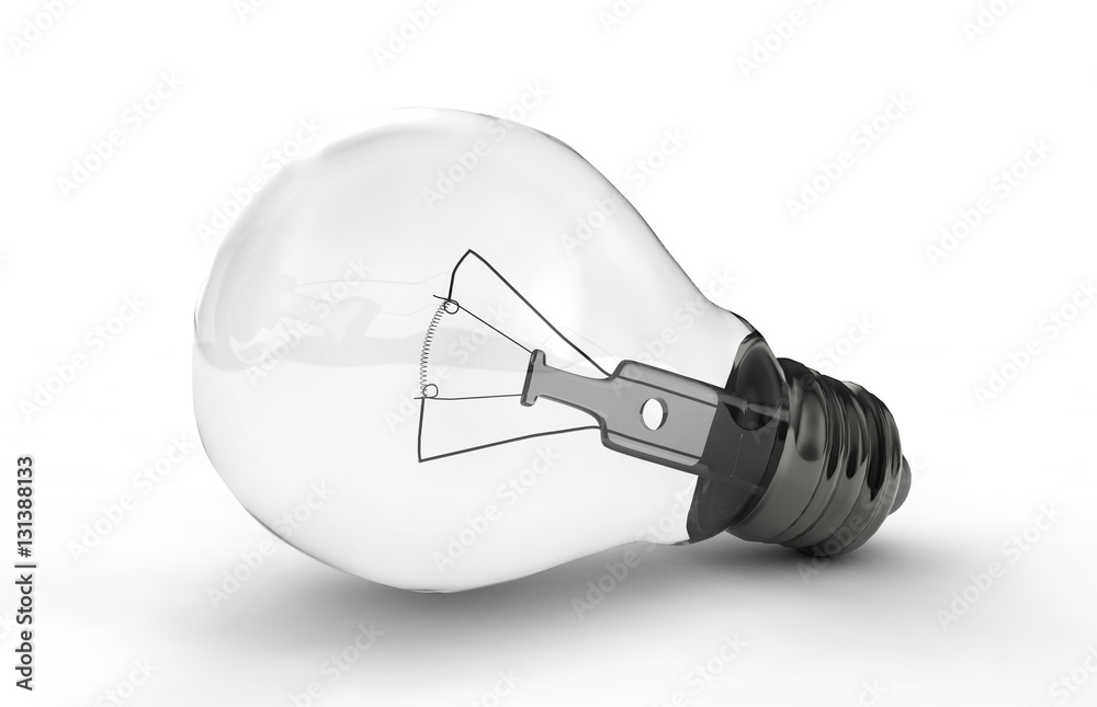 High-quality lightbulb with shadow 3d render High-quality lightbulb with shadow 3d render