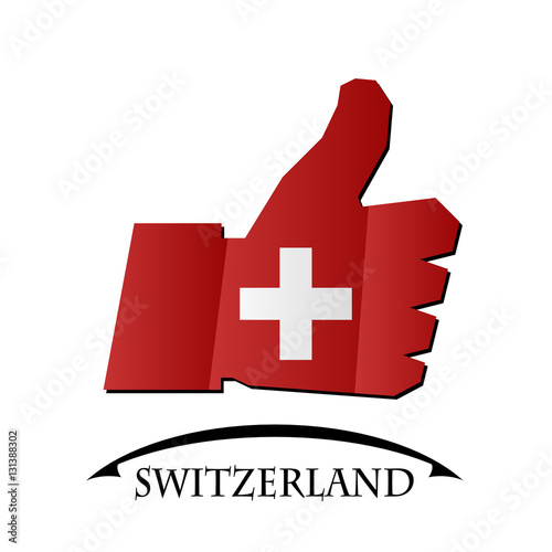 like icon made from the flag of Switzerland
