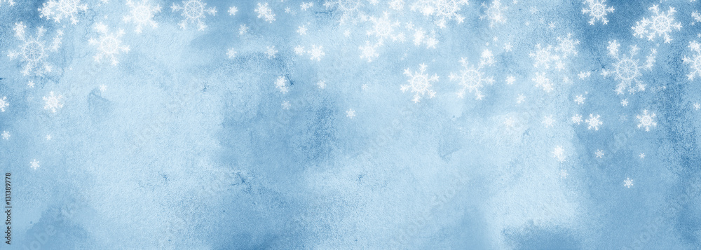New Year's and Christmas abstract textured blue background with snowflakes. New Year Christmas background texture Texture Snowflakes Banner Celebration