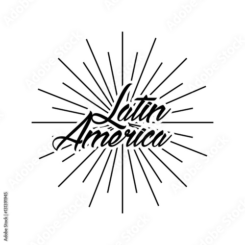latin america card icon over white background. vector illustration
