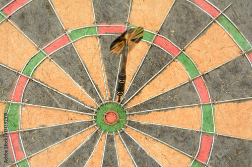 Dart board missing bullseye