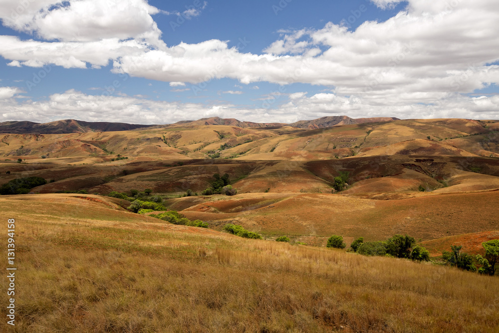 wavy deforested landscape of northwest Madagascar