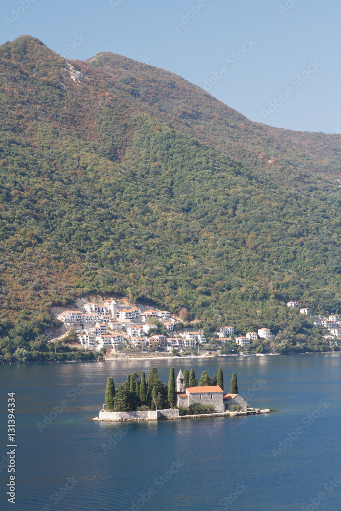 Obraz premium Island of Saint George at the bay of Kotor. Montenegro