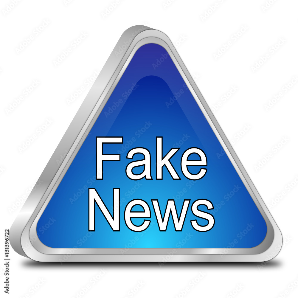 Fake News warning sign - 3D illustration Fake News warning sign - 3D illustration