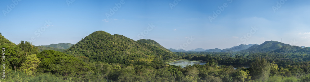 Panorama at Kaeng Krachan Dam of Thailand