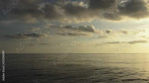 Mare al tramonto in navigazione photo