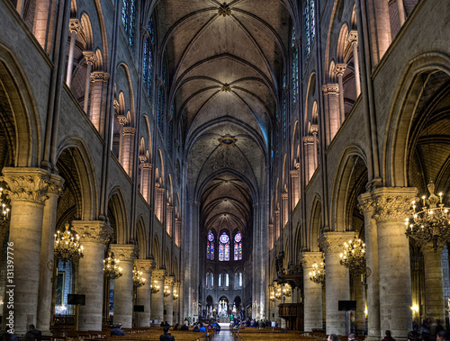 Photo Inside Notre Dame Cathedral:  Light Edit with NR