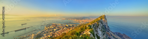 The Rock of Gibraltar, a British overseas territory