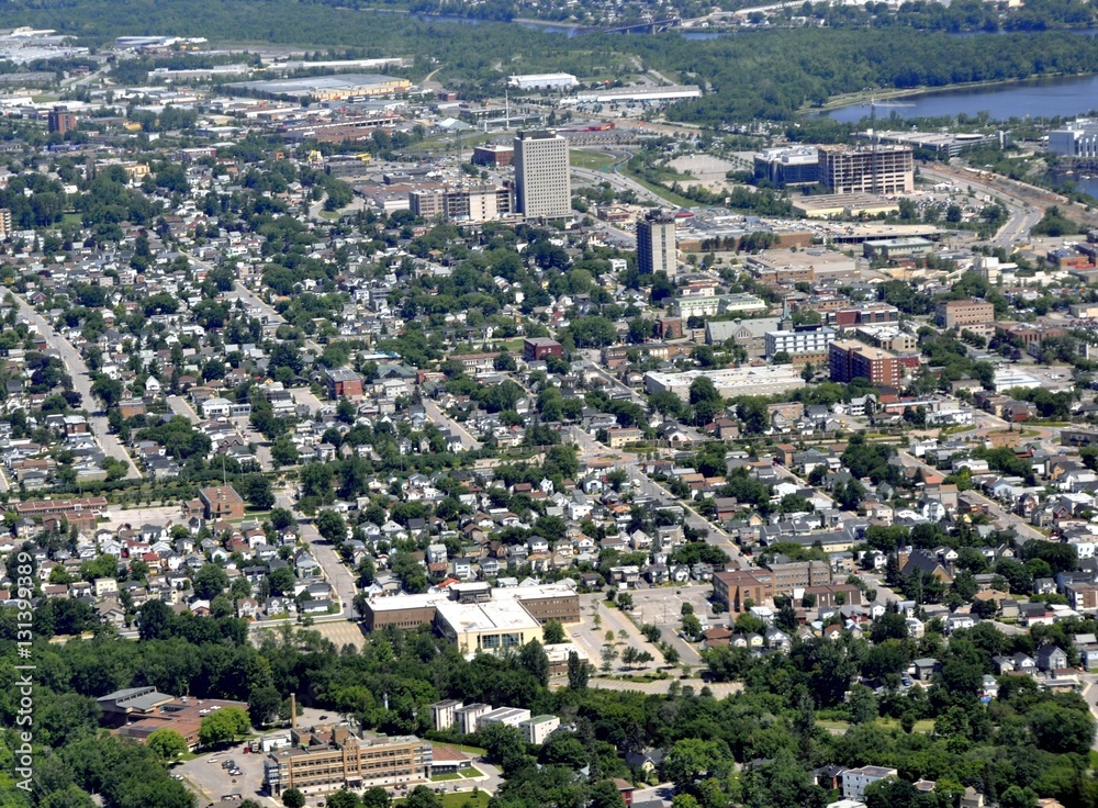 aerial view of Hull Quebec, Canada aerial view of Hull Quebec, Canada