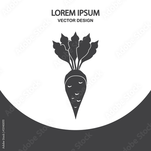 Sugar beet agriculture crop icon. Simple design for web and mobile