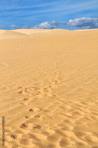 Sand dune with footprints © Irina Lepneva