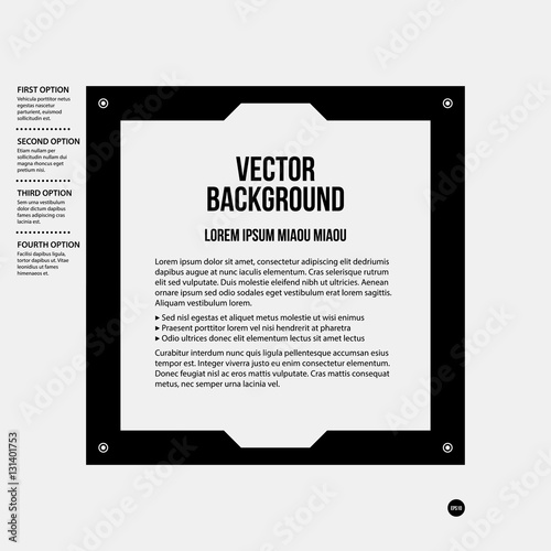 Monochrome text background in strict style. Useful for presentations and web design.