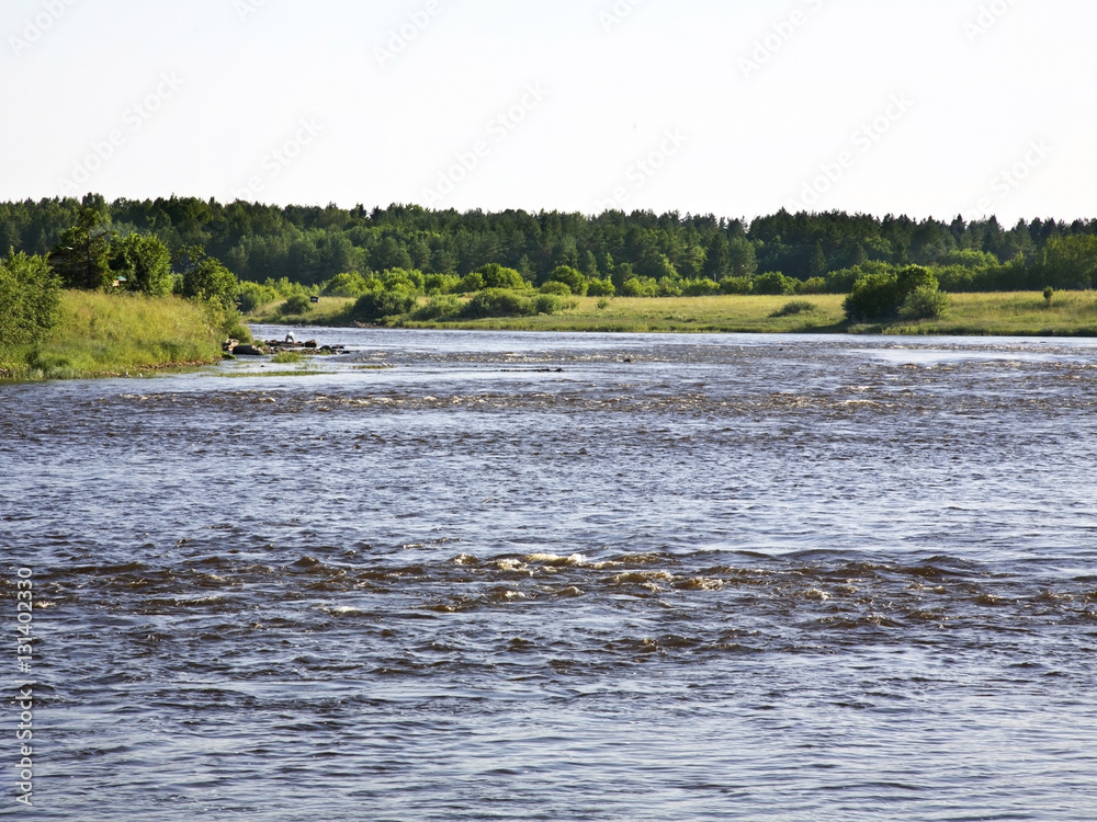 Obraz premium Onega river near Kargopol. Russia