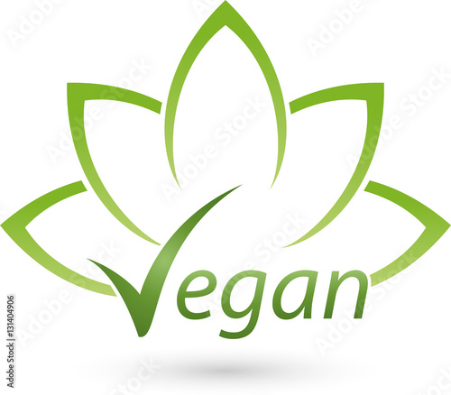Vegetarisches Symbol, Blättern, Vegan, Logo