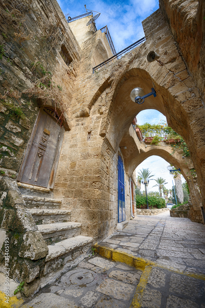 Typical view of Jaffa's narrow old alley.
