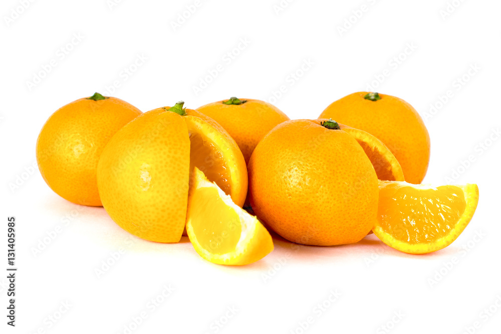 tangerines on white background tangerines on white background