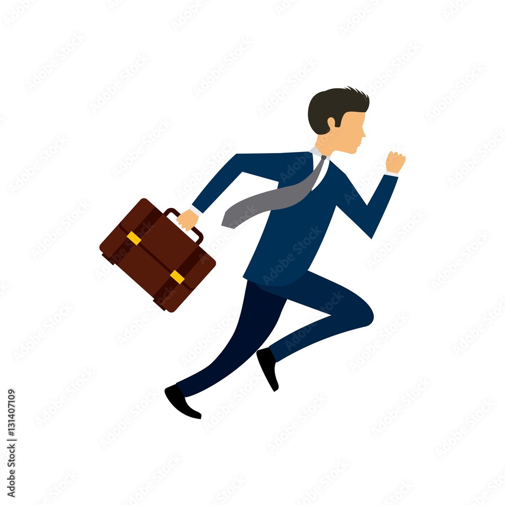 business man running icon over white background. competitive business cocept. colorful design. vector illustration business man running icon over white background. competitive business cocept. colorful design. vector illustration