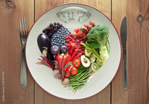 Diet concept heart shape fr...