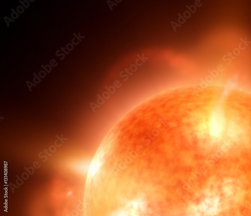 SUN in Space - 3D Rendering