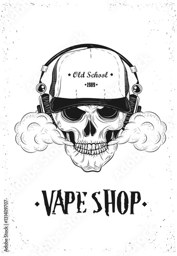 Poster For Vape Shop. Vector Illustration