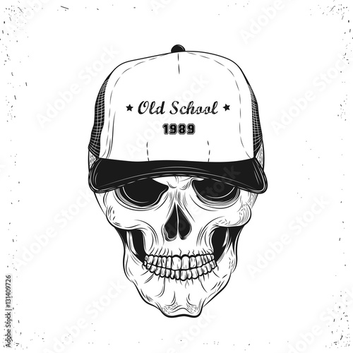 Street Skull Art. Vector Illustration