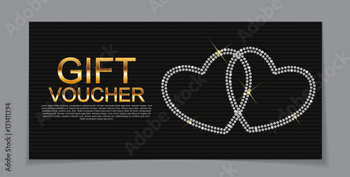 Gift Voucher Template for Discount Coupon  Vector Illustration