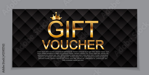 Gift Voucher Template for Discount Coupon  Vector Illustration