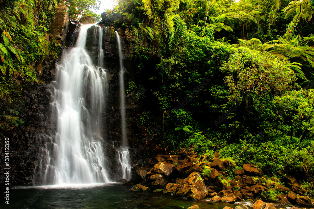 Fototapeta premium Middle Tavoro Waterfalls in Bouma National Heritage Park, Taveun