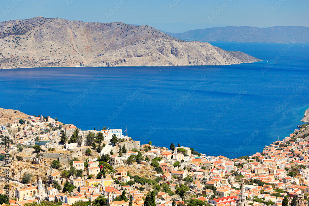 The town of Symi island in Greece