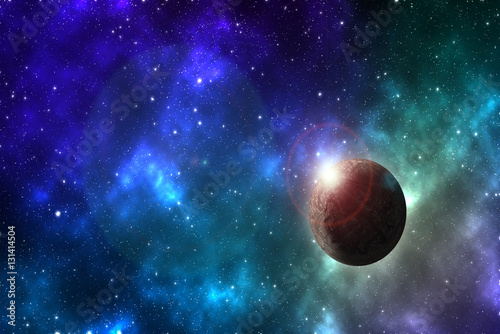Fototapeta Naklejka Na Ścianę i Meble -  sphere planet in outer space