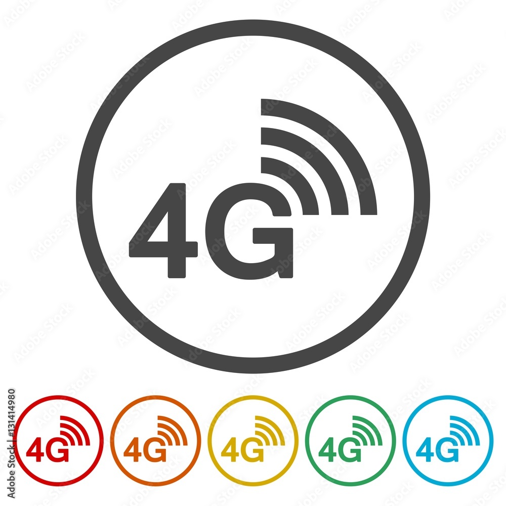 4G icons set 4G icons set