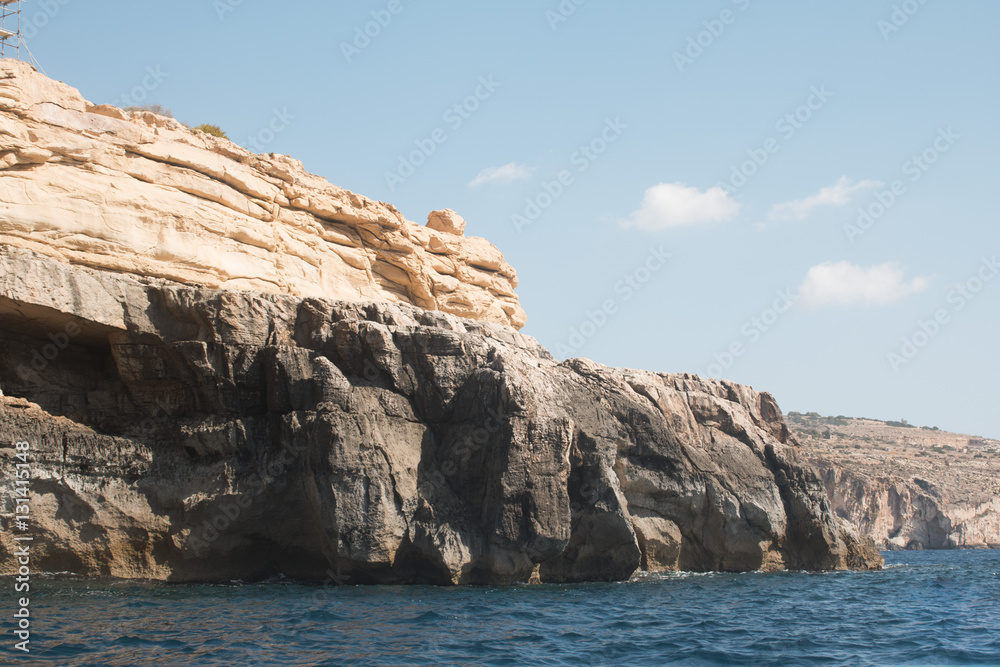 Blue Grotto, seaside cave on the island of Malta
