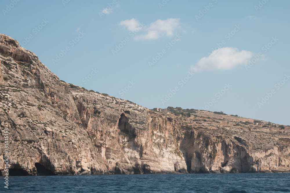 Blue Grotto, seaside cave on the island of Malta