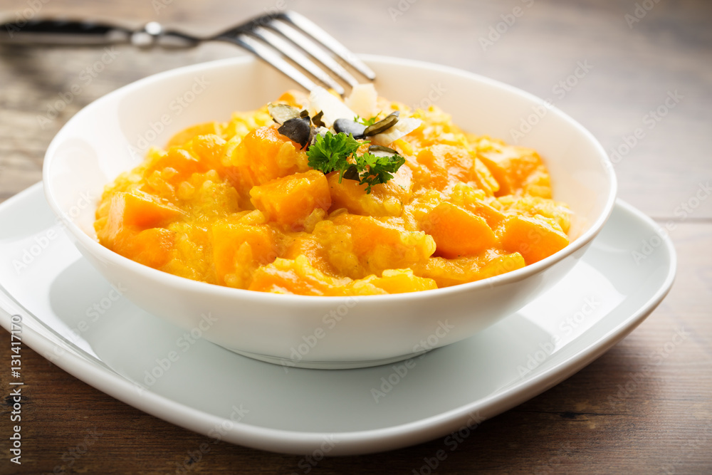 Risotto mit Hokkaido - risotto with hokkaido Risotto mit Hokkaido - risotto with hokkaido