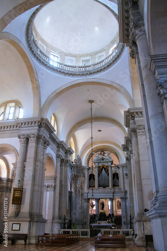 Interior of San Giorgio Maggiore church on the island of the sam