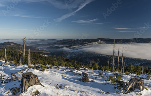 Sunny day in Jeseniky mountains near Kralicky Sneznik hill © luzkovyvagon.cz