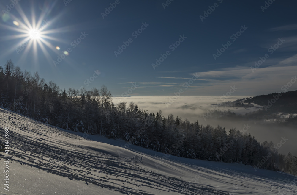 Ski slope in Dolni Morava village Ski slope in Dolni Morava village